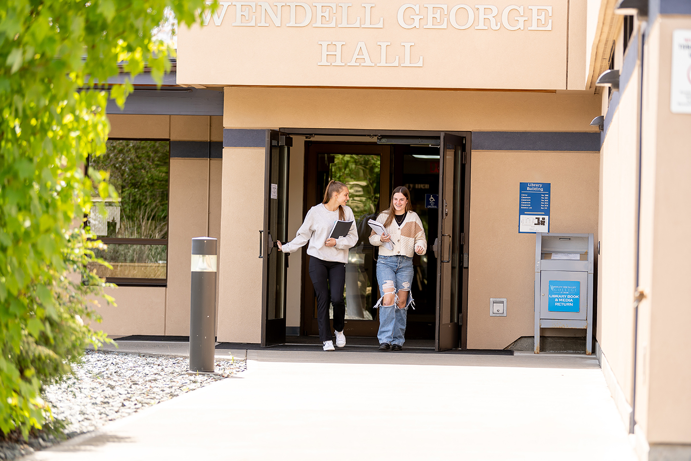 Students on Omak campus
