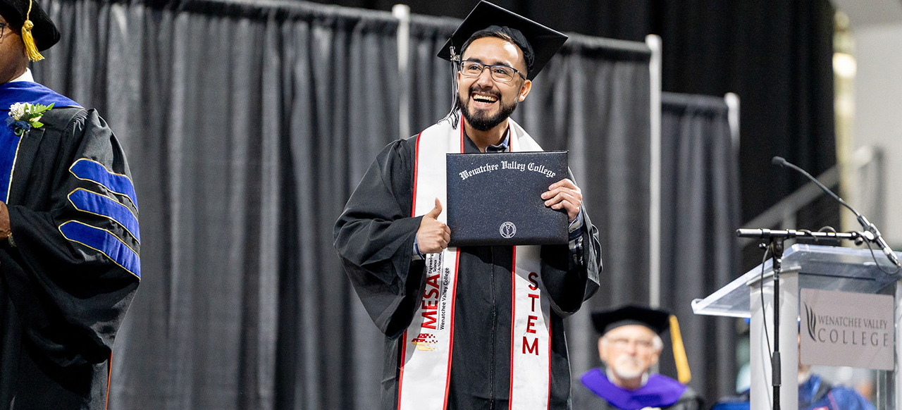 Photo of MESA student at graduation